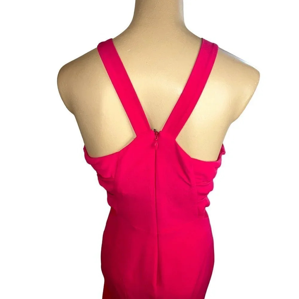 Halston Twist Mesh Insert Gown in Fuchsia 4 Women… - image 8